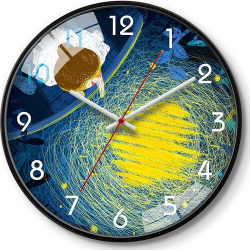 Cartoon Large Wall Clock Living Room Europe Modern Clocks Bedroom Silent Metal Kitchen Clock Secret Stash Reloj Pared Gift FZ261