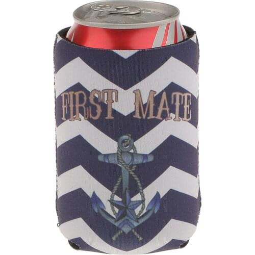 First Mate Nautical Theme Party Cooler Beer Soda Bottle Can Holder Pack Of 2