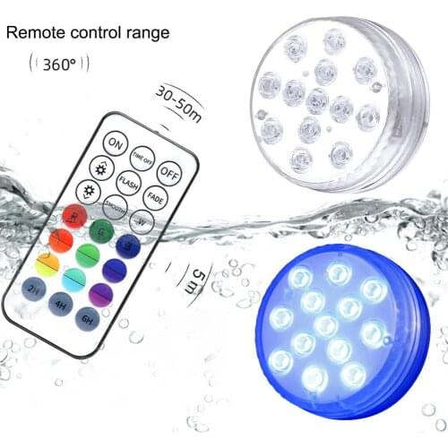 Underwater LED Light USB Rechargeable Swimming Pool Lamp Remote Control Submersible Colorful Lamp For Garden Pool Decoration