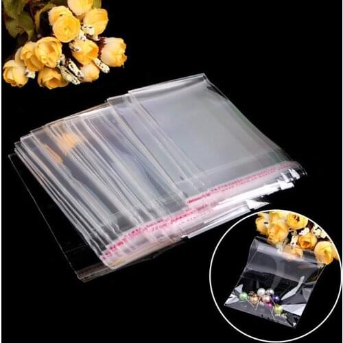 Opp Bags 100Pcs/Lot Clear Cello Self Adhesive Self Sealing Gift Cookie Candy Bags Thick Packing Resealable Jewelry Packaging Bag