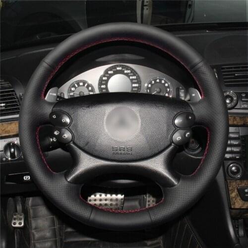 DIY Anti-Slip Wear-Resistant Steering Wheel Cover For Mercedes-Benz E-Class W211 E230 E280 E350 CLS350 Car Interior Decoration