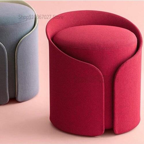 Nordic Fashion Creative Sofa Stool Fitting Room Rest Low Stool Ins Net Red Makeup Foot Stool Fabric Shoe Changing Stool