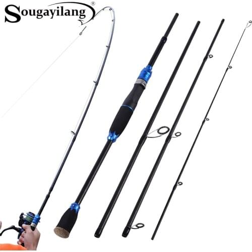 Sougayilang Fishing Rod 1.8-2.1m Carbon Fiber Portable Spinning Casting Pole High Quality Saltwater Freshwater Fishing Tackle