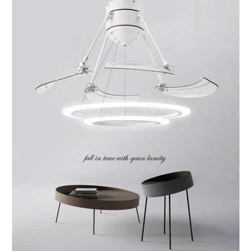 Modern Creative Simple LED Ceiling Fan Light Invisible Fan Light Living Room Dining Room Bedroom Household Light