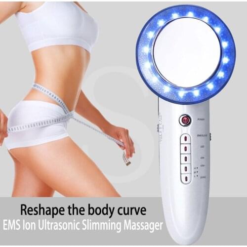 6 In 1 EMS Ultrasonic LED Cavitation Galvanic Ultrasound Body Slimming Infrared Weight Lose Therapy Massager Facial Care Machine