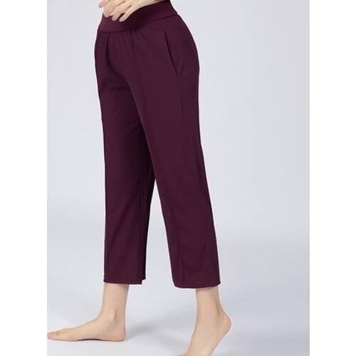 2021 Women Outside Pockets Gym Capris Naked-feel Squatproof loose Boot Cut Casual Crop Yoga Capris with Wide Leg Leggings