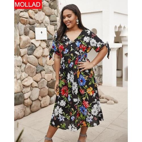 Large Size Bohemian Floral Printed Dress Spring/Summer 2020 Boho Sexy Maxi Women Summer Dress Long Womens Summer Dresses