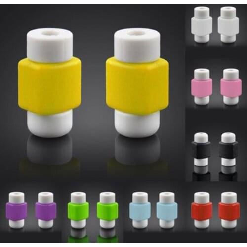 10 PCS/Lot Silicon Plastic USB Cable Protector Wire Saver For iPhone Charger Line Protective Sleeve Cord Cover Model D2