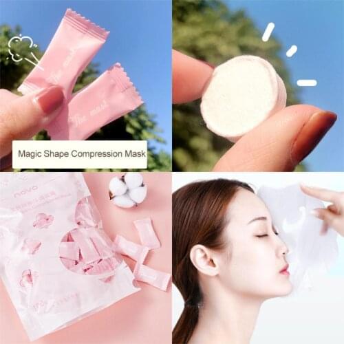 100/50/30PCS Compressed Face Mask Disposable Cotton Facial Sheet Face Skin Care Wrapped Masks Paper Women DIY Mask Skin Care