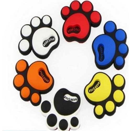 100sets/lot Car Lovely 3D Bear Dog Cat Paw Print Pet Animal Footprint Anti-collision Bumper Sticker Emblem Decoration Stickers