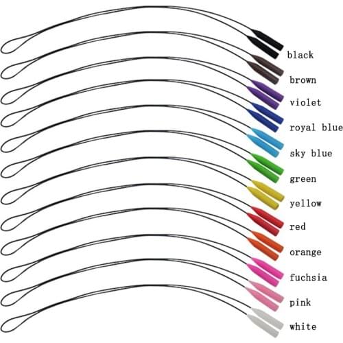 100pcs/lot ultra thin light-weight eyeglass chain/sunglass cable leash retainer/eyewear slip in sport silicone cord