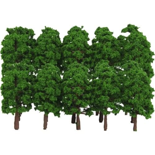40x Model Trees Layout Train Railway Diorama Landscape Scenery 1:150 N Scale Filled with colorful cloth, ruler and scissors