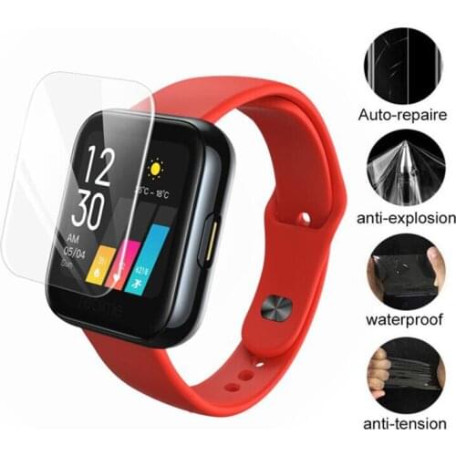 5pcs Soft TPU Clear Protective Film For realme Watch Sport Smartwatch LCD Full Screen Protector Cover Protection Accessories