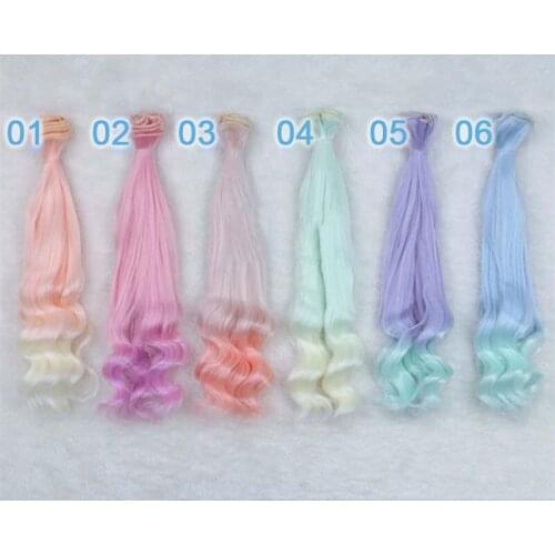 50PCS/LOT Handmade Synthetic Hair Doll Curls DIY Wig BJD Doll Hair 25CM