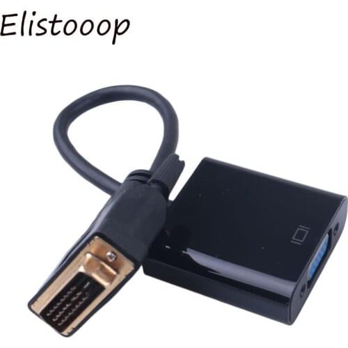 Full HD 1080P DVI-D to VGA Adapter 24+1 25Pin Male to 15Pin Female HDTV Cable Converterfor PC Computer Monitor Projector