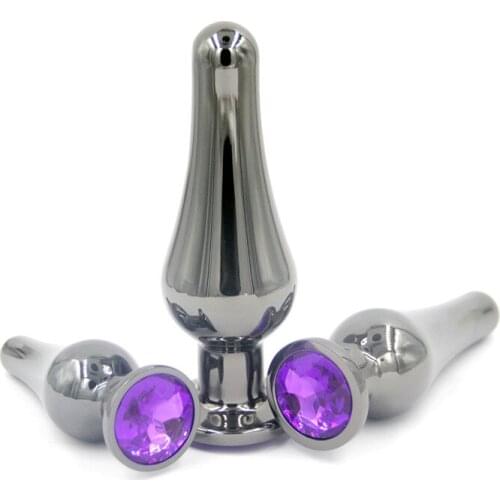 Silver Gold Metal Crystal Anal Plug Sex Toys For Women Men Anal Butt Plugs Jewelry Adult Sex Products Erotic Toys For Couples