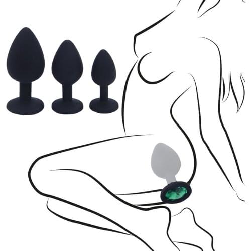 Anal Bead Crystal Jewelry Round Butt Plug Stimulator Sex Toys Dildo Silicone Anal Plug Male Gay Couple Anal Plug Tail Plug