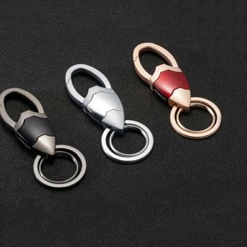 Car Keychain Rings Metal Business Waist Hanging Key Chain Pendant for Mitsubishi Ralliart Peugeot 307 Rover 75 Keyrings Styling