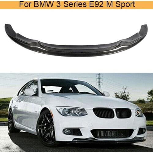 3 Serise Carbon Fiber Car Front Bumper Lip spoiler For BMW E92 335i 325i M-Tech LCI M Sport Coupe Only 2008 - 2011