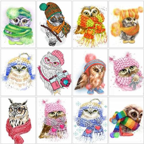 AZQSD Diamond Painting Owl Animal Diamond Embroidery Cartoon Picture Of Rhinestones 5d Diy Home Decor Gift Cross Stitch Kits