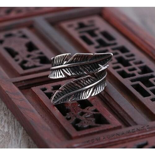Bohemian Creative Irregular Feather Rings For Women Vintage Knuckle Finger Ring Trend Geometric Jewelry