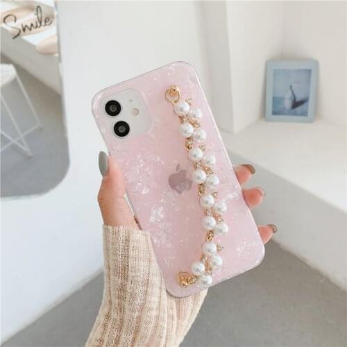 Fashion Pearl Chain Soft Phone Case For OPPO A31 2020 A35 2021 A83 A1 A3 A8 A77 A79 F5 F7 R17 Pro R15 R11S R11 Plus A1K A57 A39