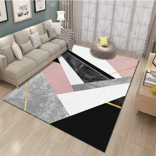 Geometric Designs Patterns Modern Minimalist Nordic Style Living Room Sofa Rug Home Carpet Printing Mat Machine Washable