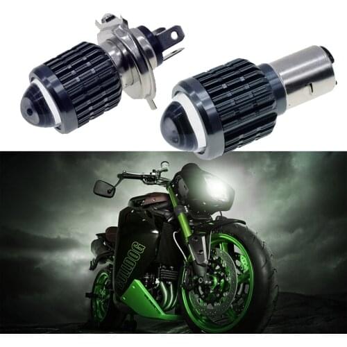 H4 moto H6 BA20D LED ampoules de phares de Moto CSP lentille blanc jaune salut Lo lampe Scooter accessoires antibrouillard