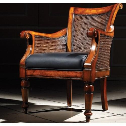 Italian Furniture Sofa Chair Luxury single person sofa Living Room Leather Leisure Chair GH127