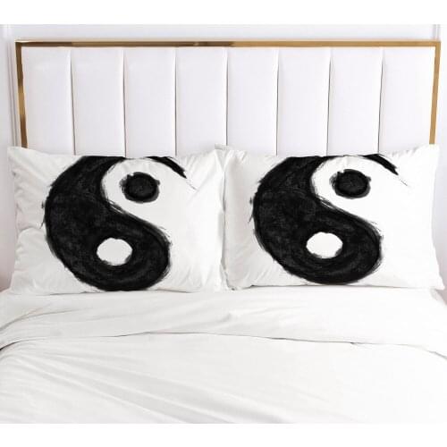 2 PCS Pillowcase 45x45/70x70/80x80/50x75/65x65,3D Luxury Pillow Case Custom,Decorative Pillow Cover Bedding Tai Chi,Drop Ship