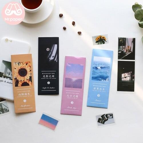 JIUMO Ins Style Colorful Girlish Sunflower Sky Ocean Hand Account DIY Creative Bullet Journal Scrapbooking Deco Stickers