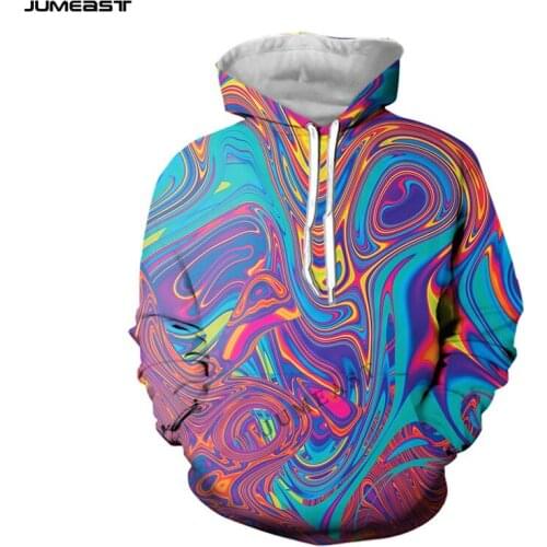 Jumeast Brand Men Women 3D Printed Sweatshirt Paint Spray Art Long Sleeve Cap Hoody Sport Pullover Hoodies