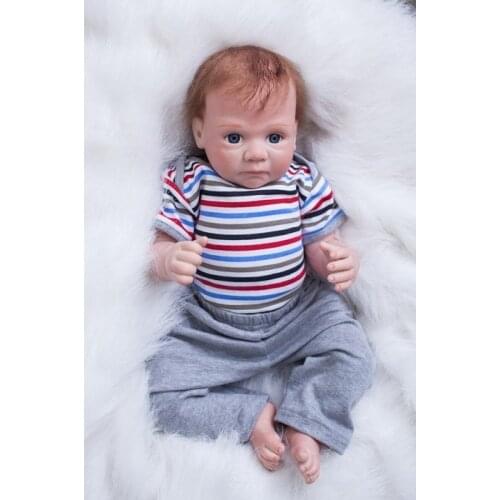 OtardDolls Bebe Reborn baby boy 22inch 55cm Silicone Vinyl reborn boy Dolls Adorable Lifelike Toddler For Gift Fast Shipping