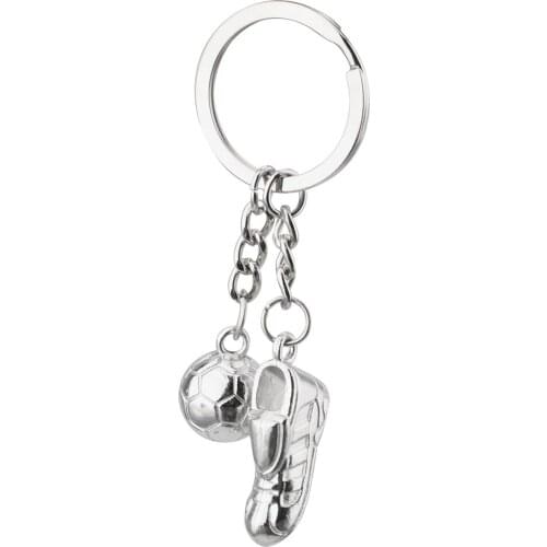 LEEPEE Creative Gift Key chain Soccer Shoes and Football Car Key Ring Football Metal Keychain Fashion Handbag Wallet Pendant