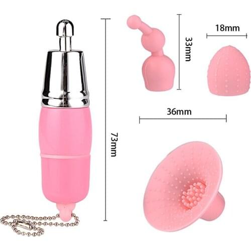 Mini Vibrator Three-pieces Head AV Rod Vibration Massage Nipple Sucker Oral Licking Clitoris Stimulator Sex Toys For Women