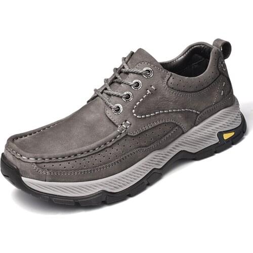 Genuine Leather Men Shoes lace up Luxury Brand Casual Men Flats Shoe outdoor Black Formal Chaussure Homme Sapato Masculino 558