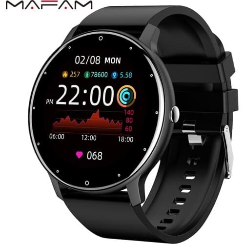 MAFAM 2021 New Smart Watch Men Full Touch Screen Sport Fitness Watch IP67 Waterproof Bluetooth For Android ios Smartwatch Men