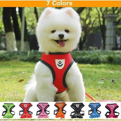 Nylon Mesh Cat Harness And Leash Breathable Kitten Cats Harnesses Small Dog Puppy Harness For French Bulldog Chihuahua Pug