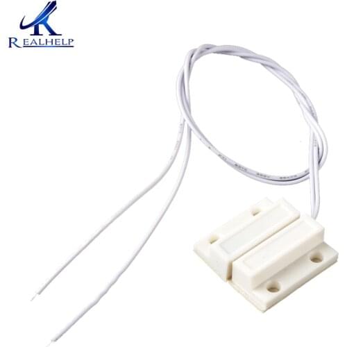 Wired Window Magnetic Contact Sensor Detector Switch for GSM Home Alarm Security Plastic Reed Contact Sensor for Alarm