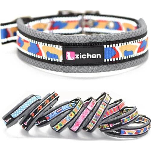 Adjustable Dog Collar Reflective Soft Fashion Printed Pet Collar Nylon Durable For Small Medium Large Dogs Collar Pet Products