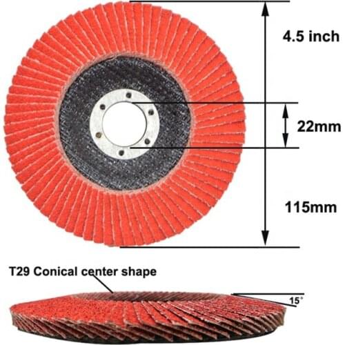 SATC 4.5 inch hot seller flap disc with good sharpness ceramic abrasive tools Grit 60