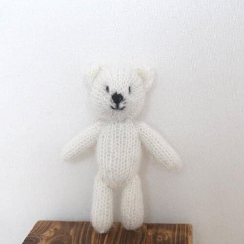 Knit teddy bear newborn photo prop baby shower knit animal Bear stuffie newborn teddy prop