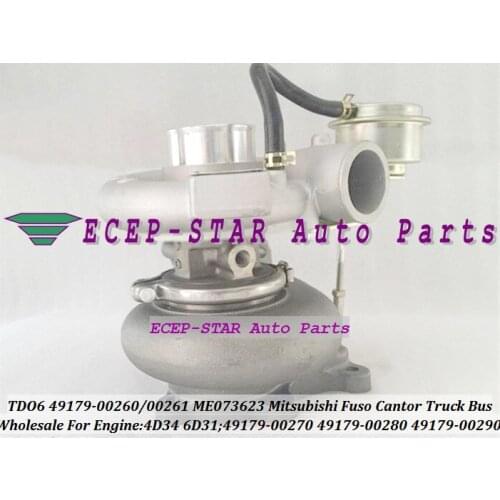 Free Ship TD06 49179-00260 49179-00261 49179-00270 49179-00280 49179-00290 Turbo For Mitsubishi Fuso Cantor Truck Bus 4D34 6D31