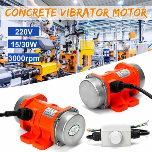 15W 30W 220V Vibrating Motor Adjustable Speed for Feeding Machine, Shotcrete Machine Washing Machine + Motor Speed Controller