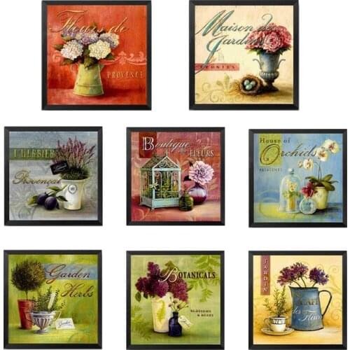 Vintage Mediterranean Vase Canvas Painting Art Posters and Prints Wall Print Canvas Living Room Garden Kitchen Decoration Gifts