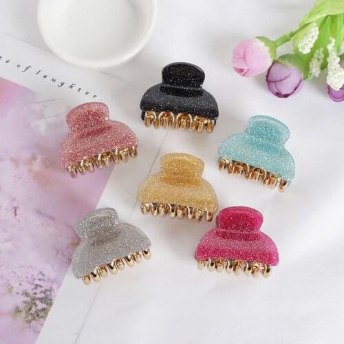 Women Girls Cute Glitter Candy Colors Hair Claws Sweet Hair Clips Holder Hairpins Barrettes Headband Fashion Hair Accessories