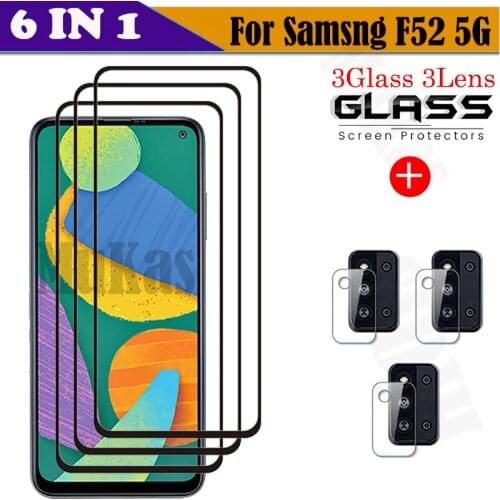 Tempered Glass For Samsung Galaxy F52 Screen Protector Glass For Samsung Galaxy F52 5G Camera Film For Samsung Galaxy F52 5G