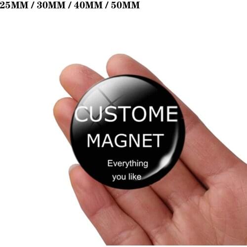 1pcs Personal Custom Refrigerator Magnet Love Baby Family Souvenir Photo Diy Refrigerator Magnet 25mm / 30mm / 40mm / 50mm