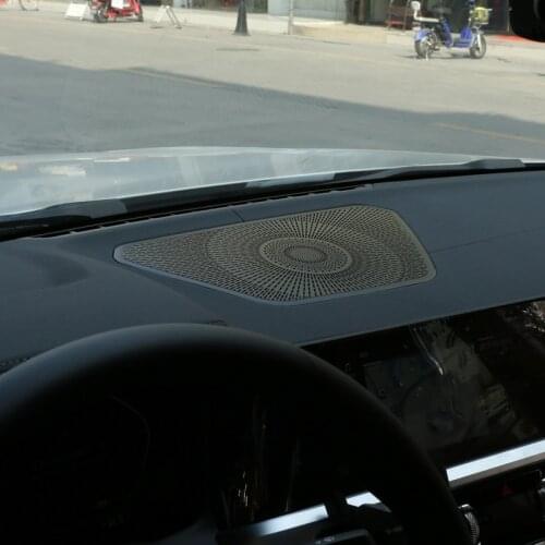Black Aluminum Alloy Car Dashboard Speaker Cover Trim For BMW 3 Series G20 G28 2019 2020 Accessories