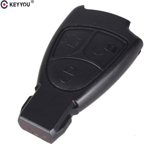 KEYYOU 3 Buttons Remote Key Fob Case Cover For Mercedes Benz C E ML S CLK CL 3B 3BT